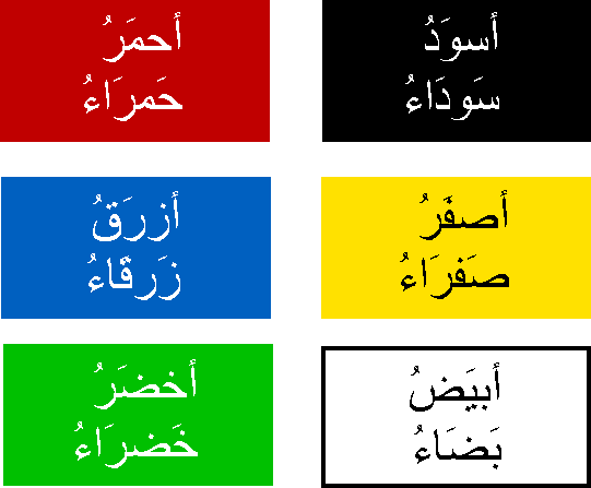 Six Arabic Colours